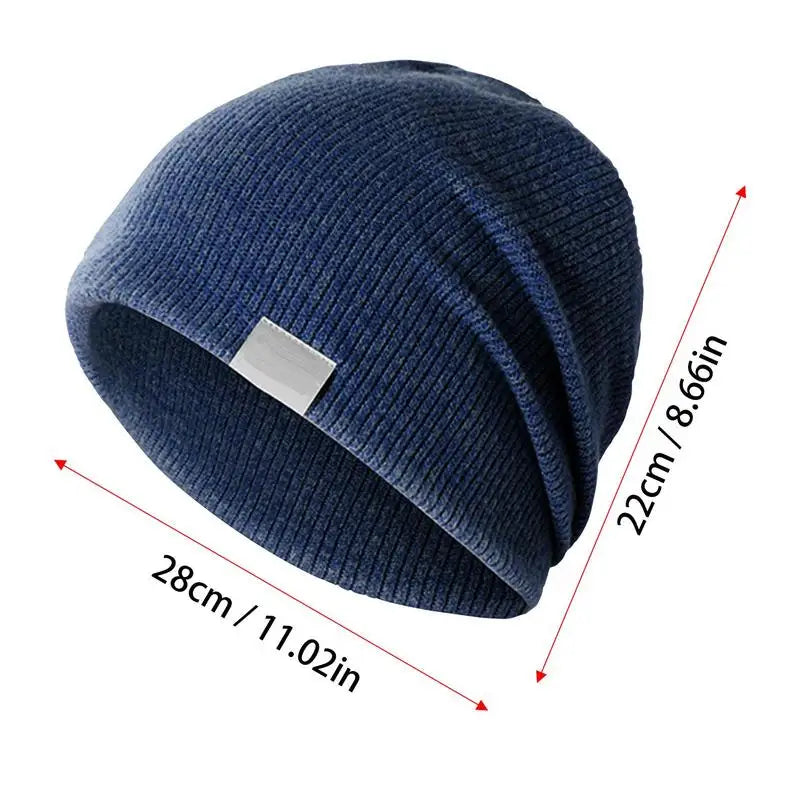 Knit Skull Hat Stretchy Non-Pilling Winter Beanie Hat Warm-Keeping Supplies For Outside Activities For Home Hiking Jogging