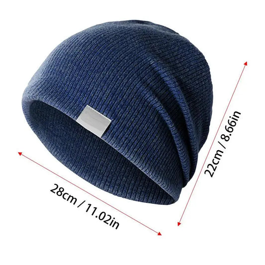 Knit Skull Hat Stretchy Non-Pilling Winter Beanie Hat Warm-Keeping Supplies For Outside Activities For Home Hiking Jogging