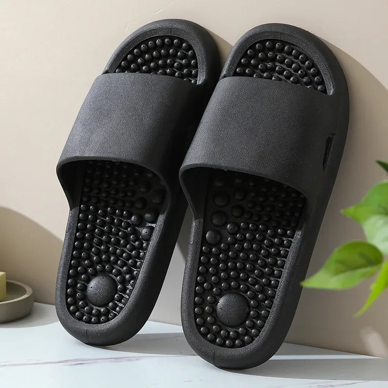 New Summer Couples Sandals Concise Non-slip Bathroom Indoor Outfoor Slides Men Women Massage Slippers Comfort Home Flip Flops