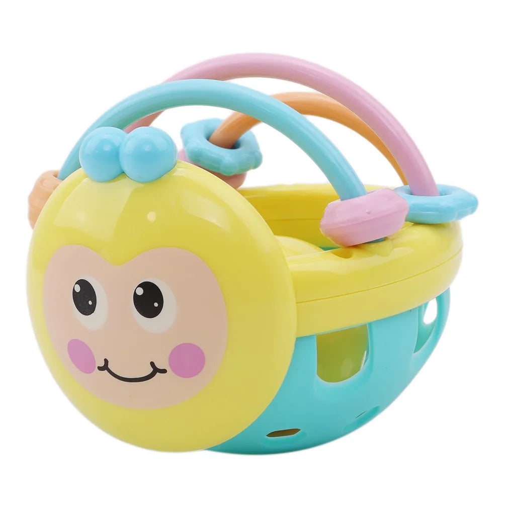 1 Stück Bienenform Handglocke Baby Weiche Gummirassel Kinder Frühkindliche Beißen Glocke Spielzeug Cartoon Rassel Hantel Für Baby Spielzeug