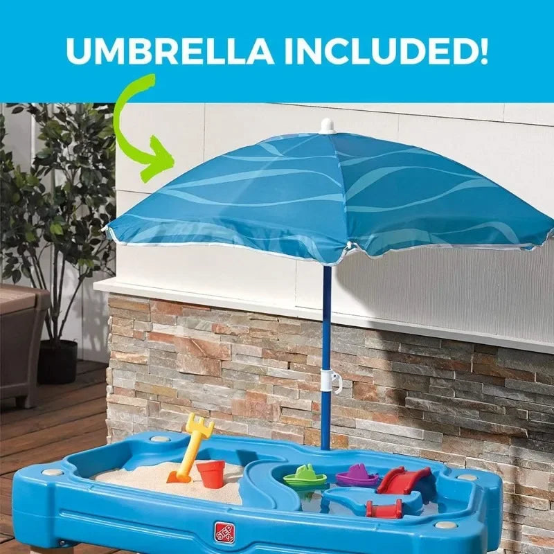 Kids Sand and Water Activity Sensory Table, 6 Piece Accessory Kit, Toddler Summer Outdoor Toys, 2 – 10 Years Old