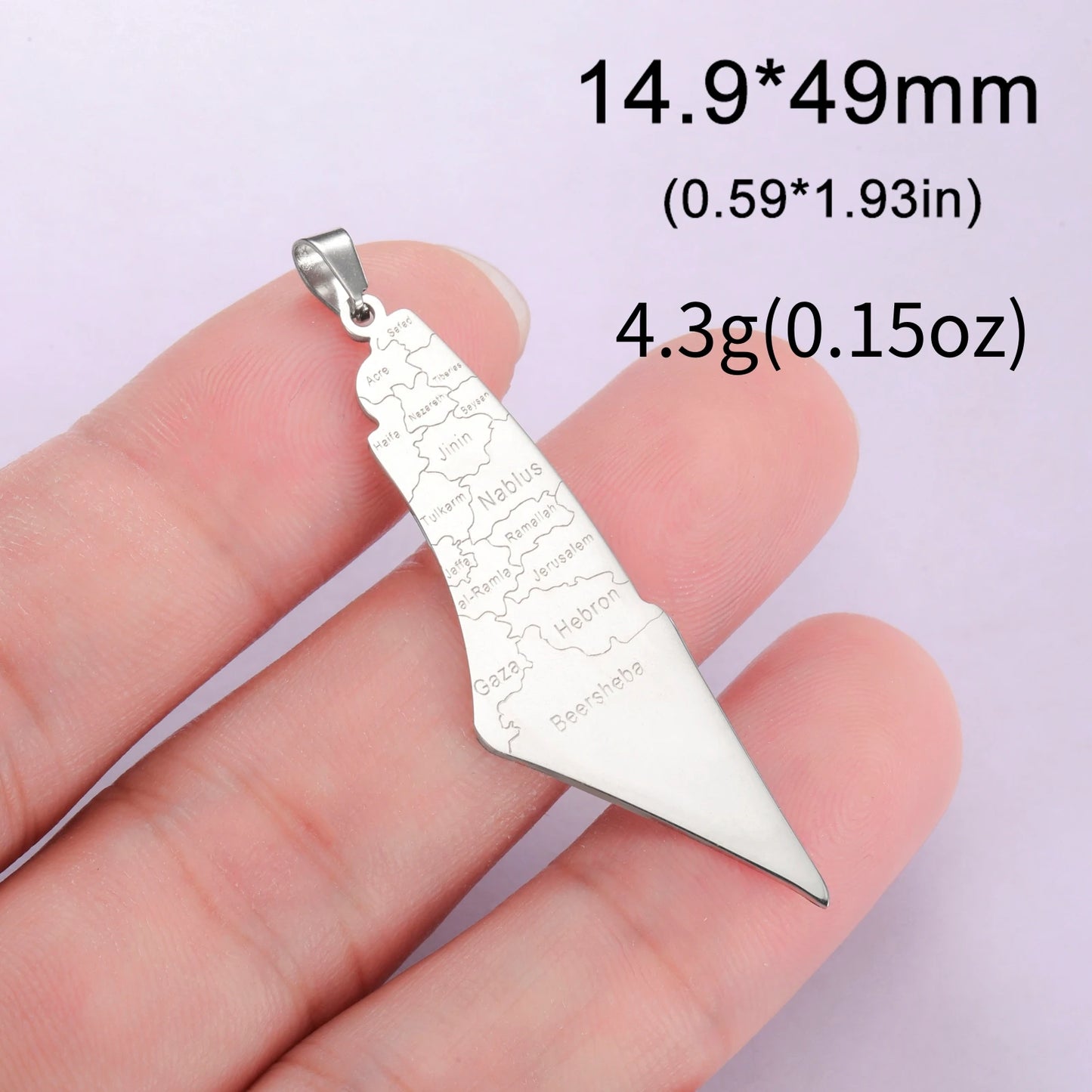 LIKGREAT Dropshipping 1 stücke Palästina Karte Anhänger Halskette Armband Ohrringe Schmuck Machen DIY Edelstahl Zubehör Charme