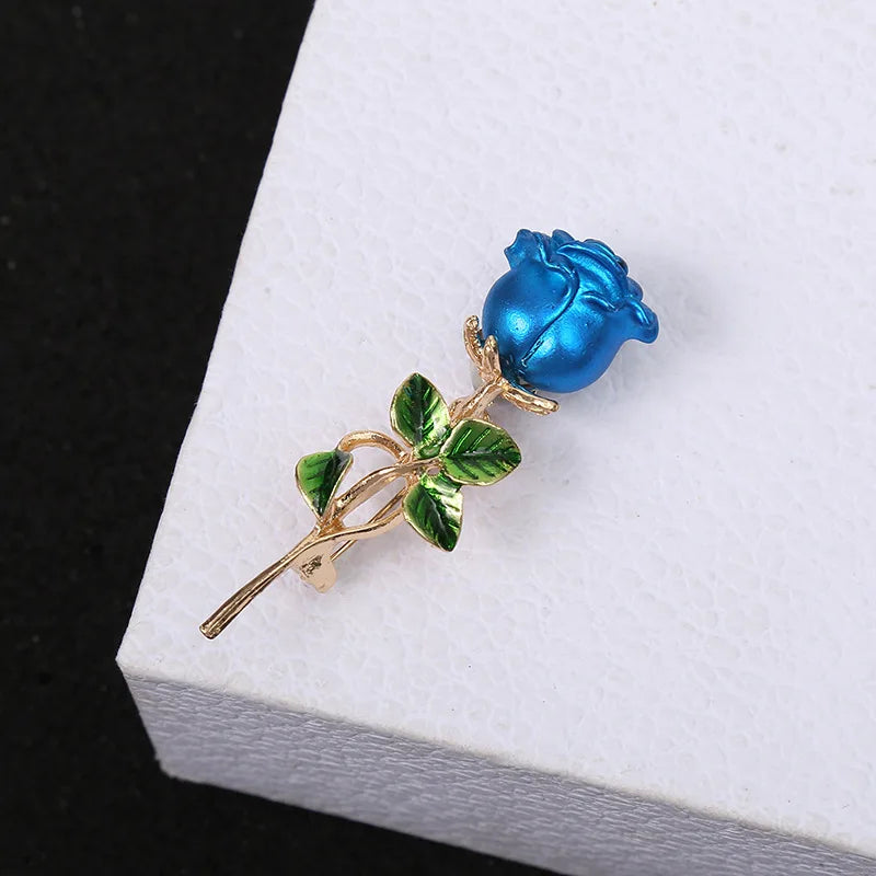 Beautiful Rose Flower Brooches Collection For Women Lady Elegant Flower Pin Summer Design Party Valentine Day Gift