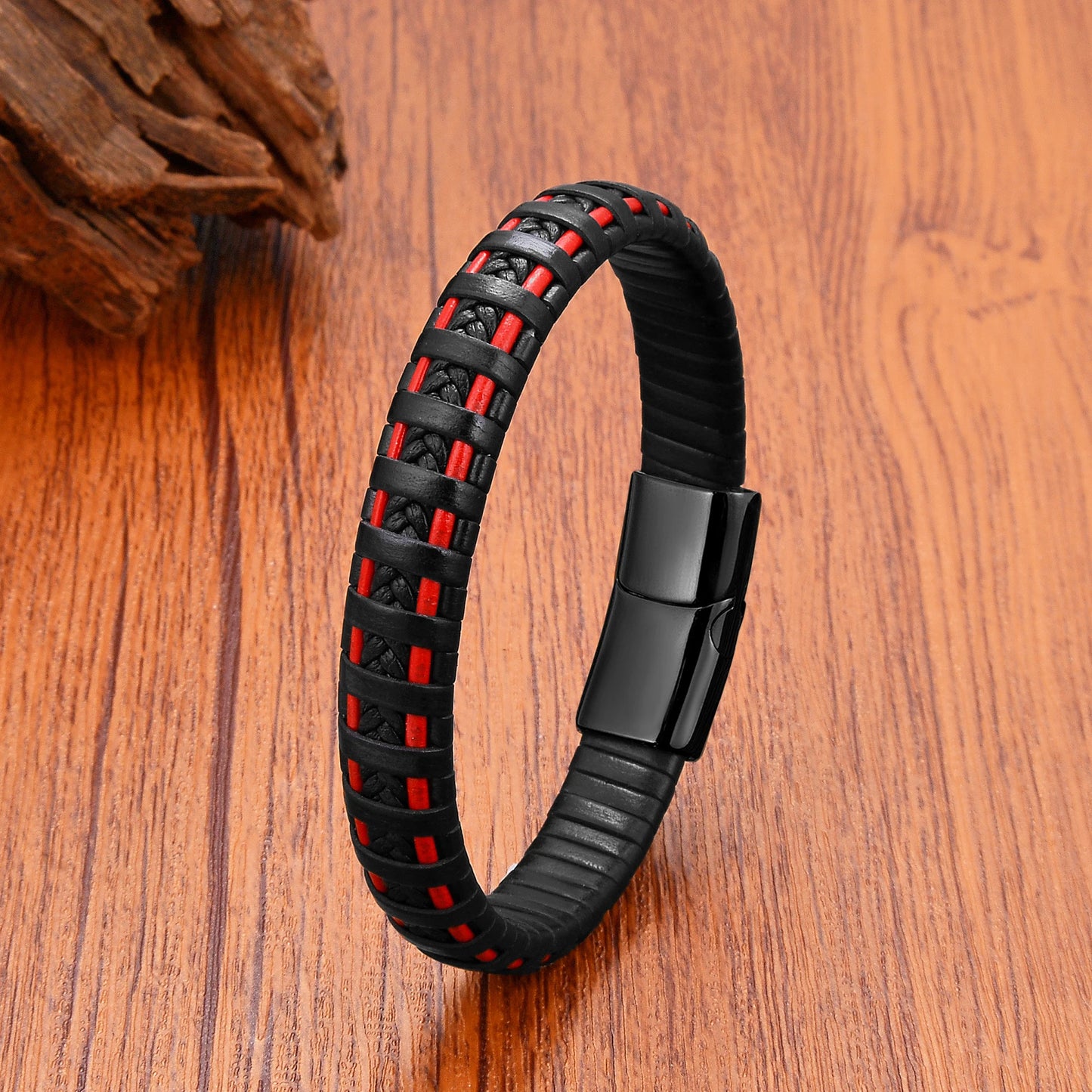 Stainless Steel Magnetic Bracelet for Man Women Vintage Leather Tibetan Bracelets Couples Matching Things Simple Jewelry Gifts