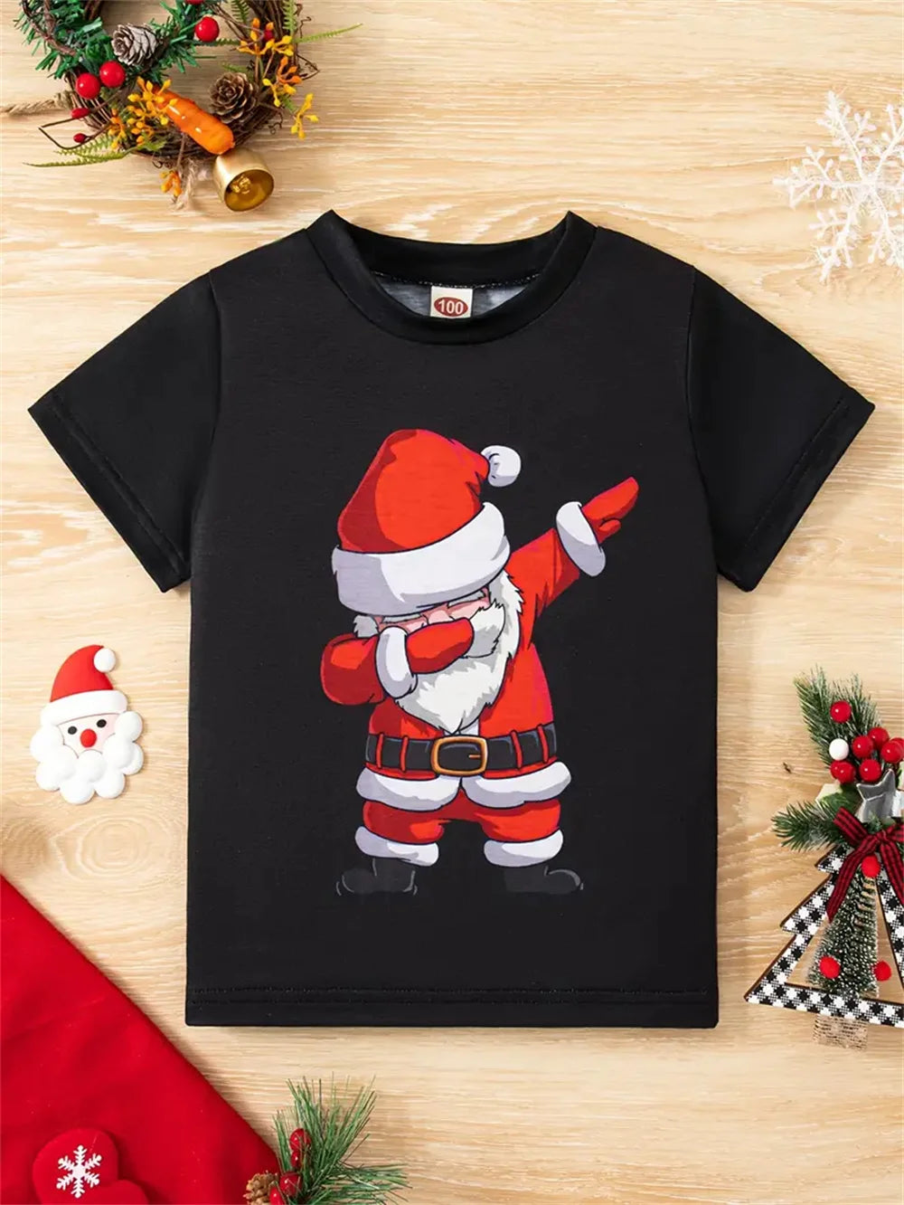 Weihnachten Santa Claus 3d Print T-Shirt Kinder Jungen Kleidung Kurzarm Casual Kinder Kleidung Mode T-Shirt für Jungen