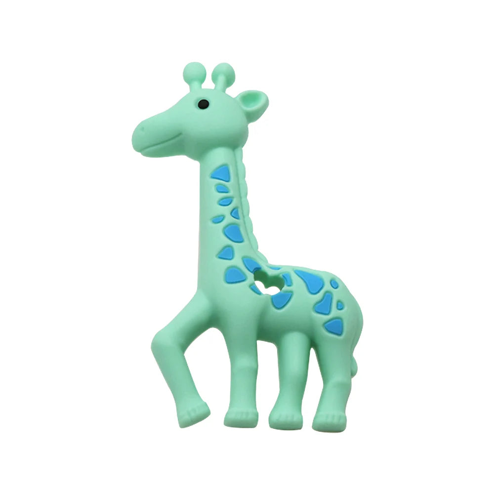 Joepada 1Pc Giraffe Teether DIY Pacifier Chian Clips Toy BPA Free Baby Products For Teething Silicone Beads