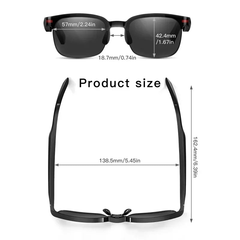 Smart Bluetooth Glasses Directional Audio Wireless Headphones Outdoor Driving Multi-functional Sunglasses !!!