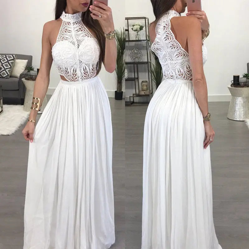 Hot Women Ladies Maxi Summer Long Evening Party Dress Beach Dress Sundress White Wine Red Clothes