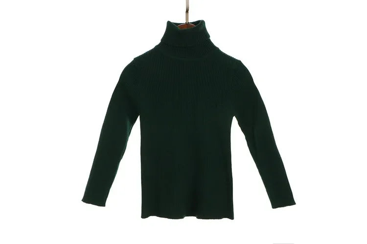 Baby Turtleneck Knitted Sweaters Girls Winter Clothes Children Boys Pullover Toddler Knit Sweate Cotton Baby Pullover Clothes