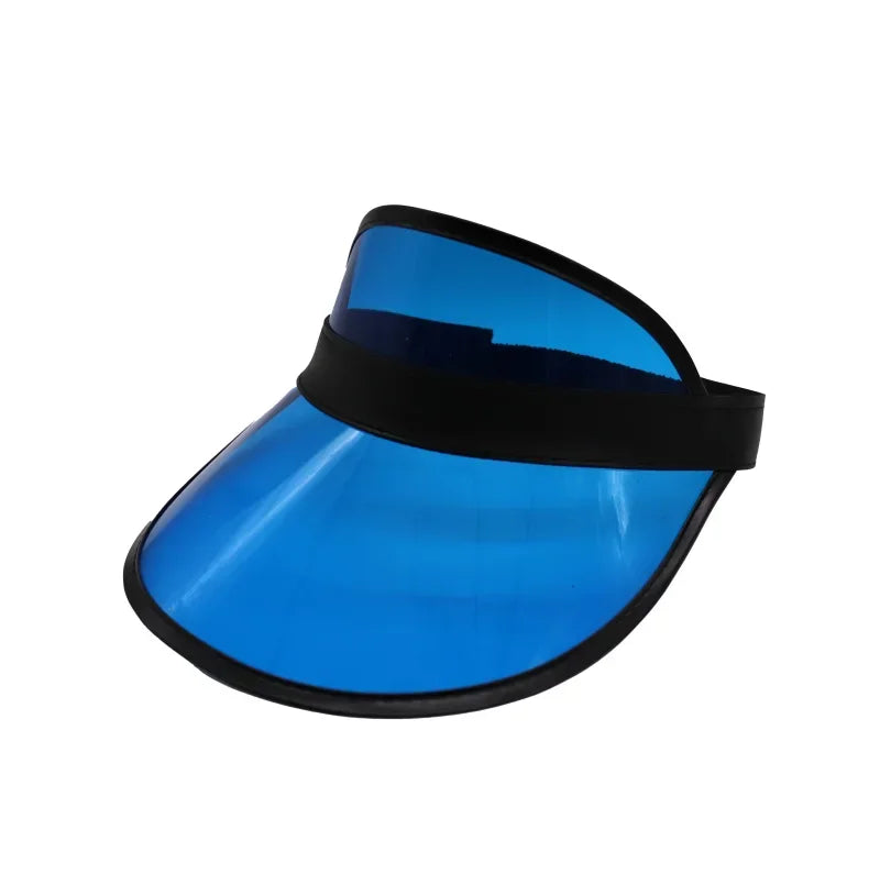 Summer Outdoor Golf Cap for Men Women Shade Transparent UV-Resistant Soft Plastic Yellow Color Adjustable Beach Sun Cap Visor