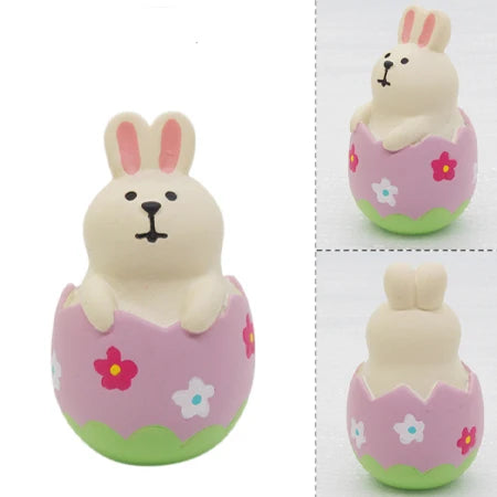 Easter Garden Party Colored Egg Rabbit Garden Ding Cat Sleeps in Spring Travel Doll Resin Home Decoration Festival Gift Crafts