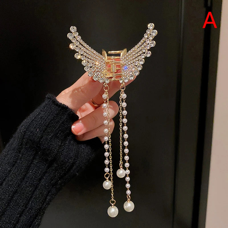 New Butterfly Tassel Hair Clip Korean Design Simple Temperament Side Clip Shark Hair Clip Hair Accessories