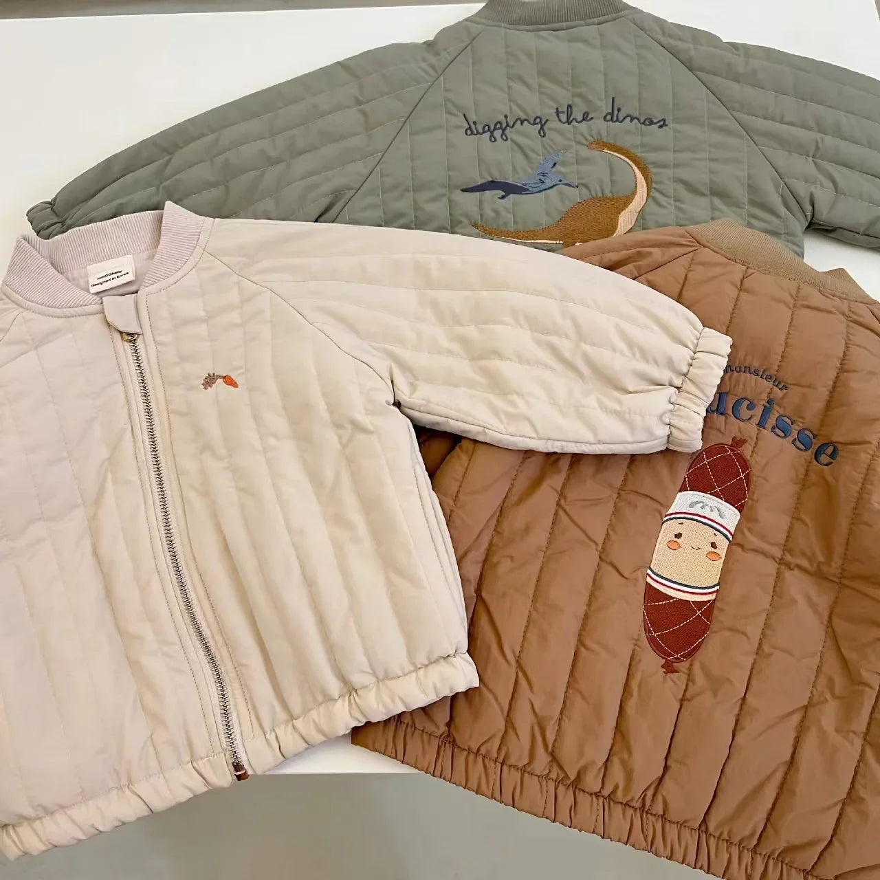 2024 Embroidery Winter Baby Snow Wear Coats Parkas Children's Cotton Jacket Thickened Plush Girls Boys Baby Winter Clothes