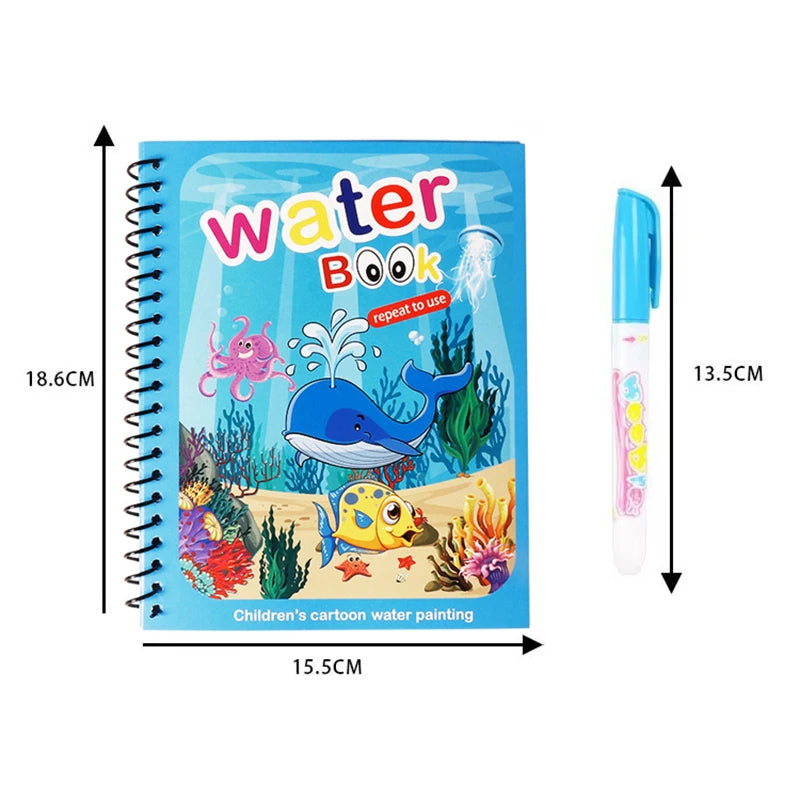 NEU Magische Wasserzeichenbücher für Kinder, Malbücher, Malspielzeug für Kinder, Geburtstagsgeschenk für Jungen und Mädchen, Weihnachten, Neujahr