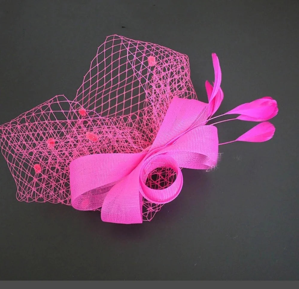 Bridal Net Birdcage Face Veils Wedding Party Feather Vintage Bridal Fascinators Hair Accessories Brides Blusher Vieil Headpiece