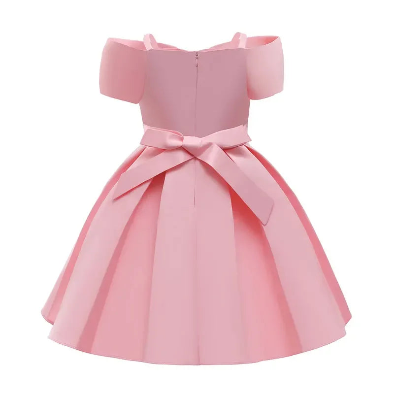 Fashion Solid Kids Dresses for Girls Summer Girls Party Dresses Lace Sleeveless Children Clothing Girl Dress 3-10 Years