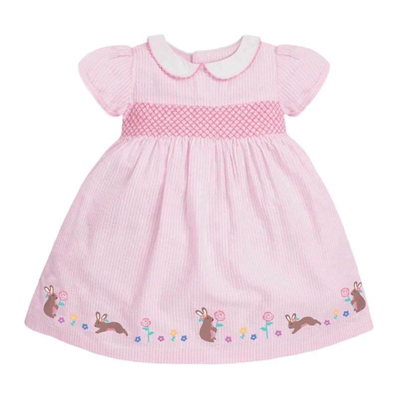 Little maven 2024 Baby Mädchen Freizeitkleidung Baumwolle Schöne Kinder Sommerkleid für Kleinkinder 2 bis 7 Jahre