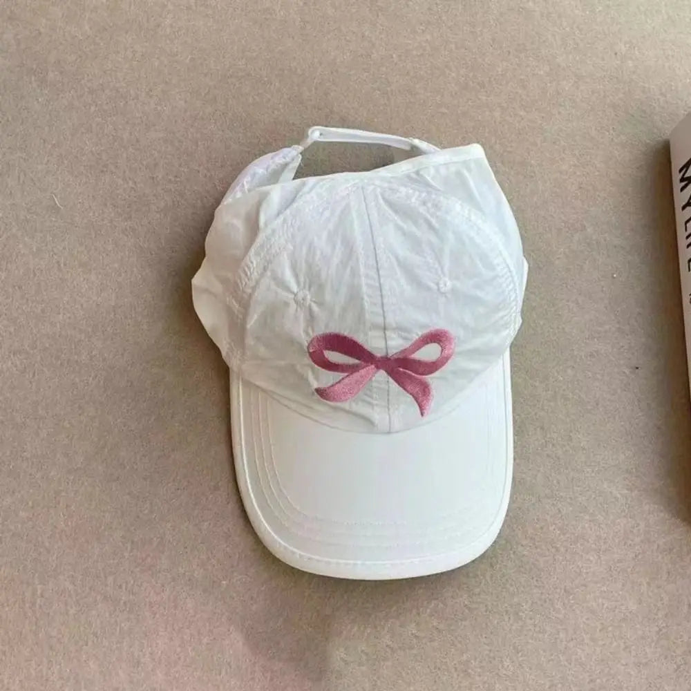 Korean Style Half Empty Top Hat Shading Hat Anti-UV Sun Hat Summer Kid Sunhat No Top Beach Hat Bow Children's Visor Hat Kid