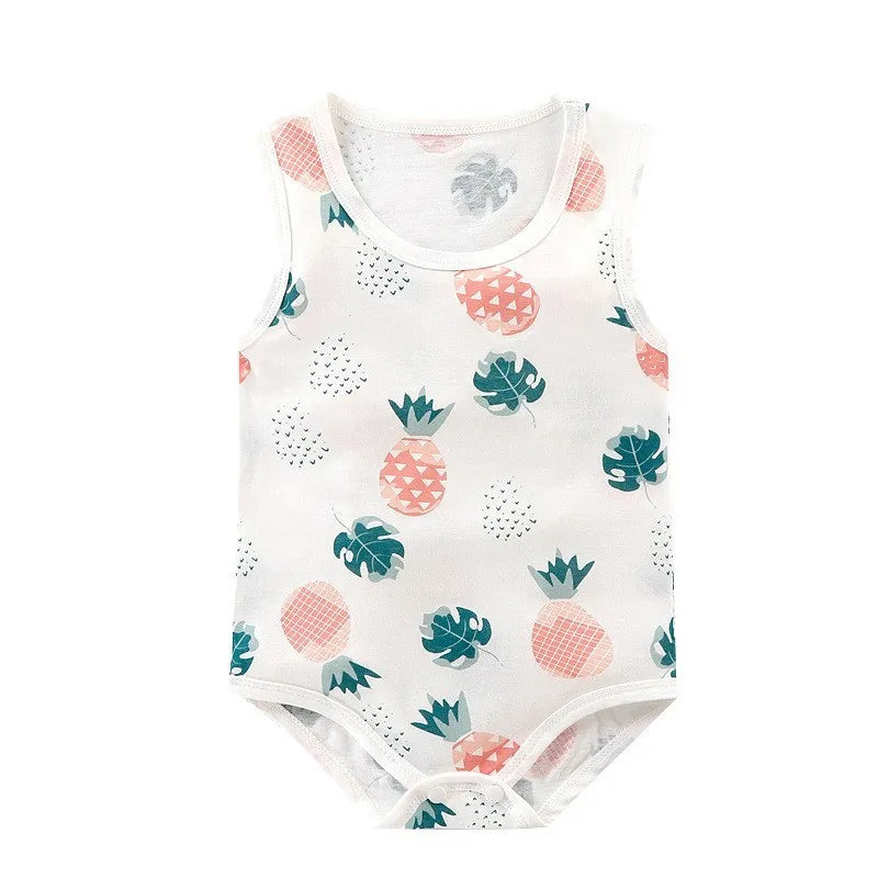 Sommer Baby Body Kinder Ärmellose Casual Einteiler Neugeborenen Jungen Mädchen Cartoon Tier Romper Kleinkind Overall Kleidung 0-2 jahre