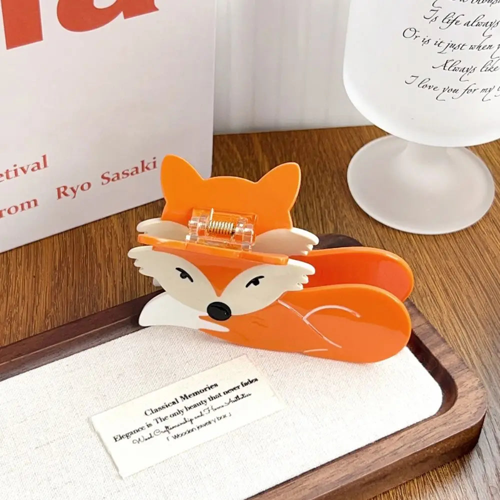 Kawaii Korean Style Acetic Acid Animal Hair Claw Creative Funny Cute Dog Hair Crab Clip Headwear Cat Cartoon Shark Clip Girls