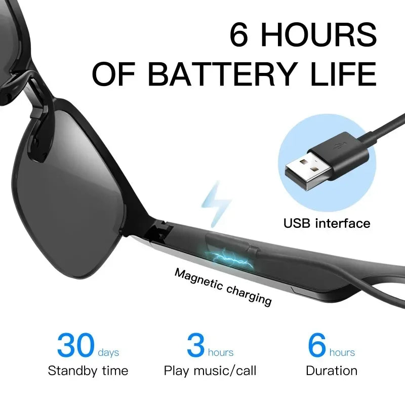 Smart Bluetooth Glasses Directional Audio Wireless Headphones Outdoor Driving Multi-functional Sunglasses !!!