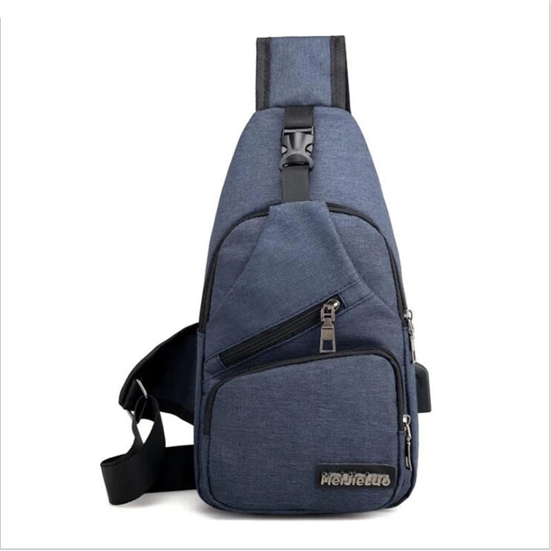 Men's Crossbody Bags Men's USB Chest Bag Designer Messenger bag Leather Shoulder Bags Diagonal Package 2023 new Back Pack Travel