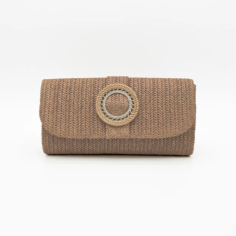 Straw Clutch Purse for Women Wedding Hand-Woved Evening Straw Handbags Party Wedding Summer Beach Wicker Shoulder Messenger Bags