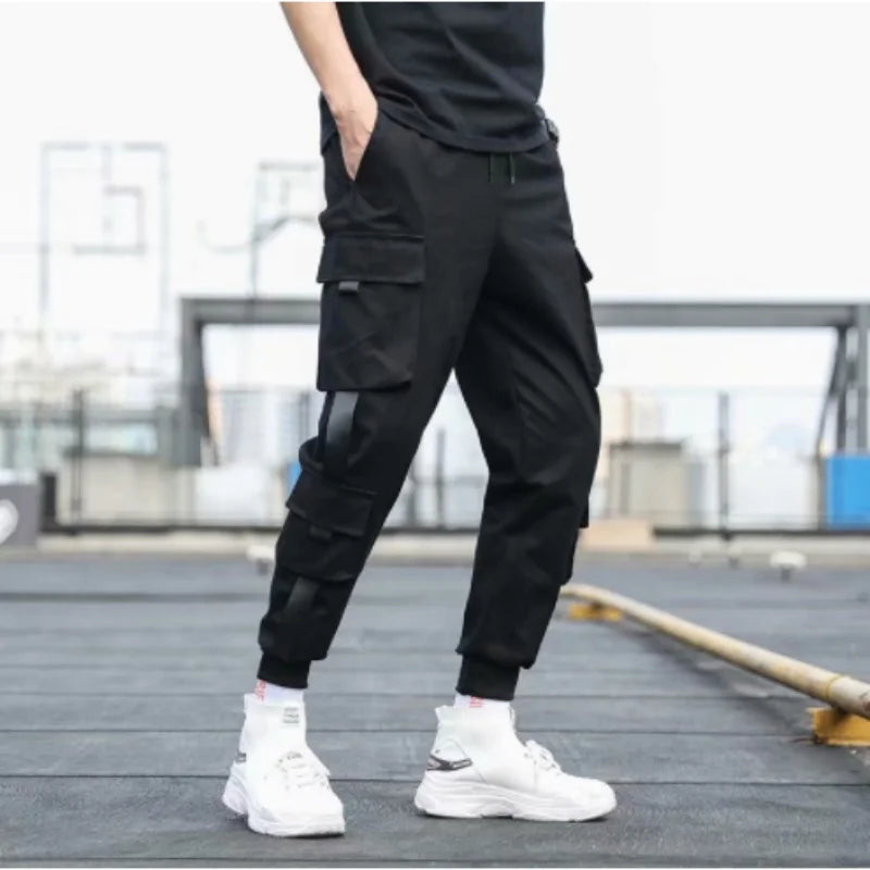 Spring Autumn Men's Fashion Multi-pocket Loose mon