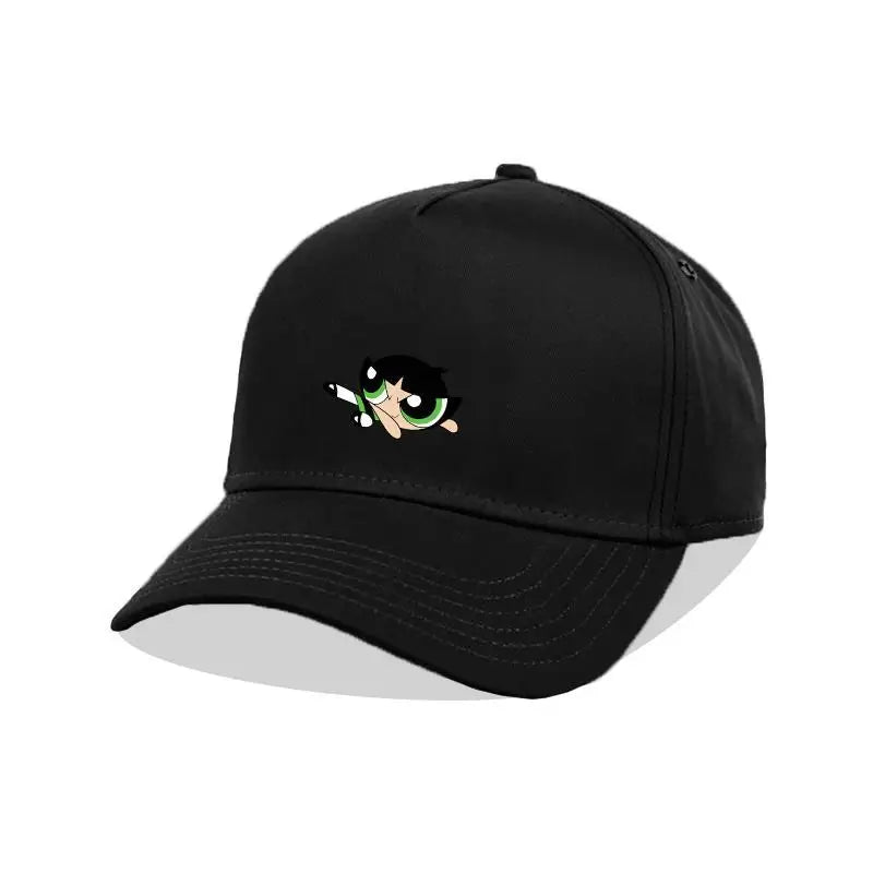 Powerpuff Girls Anime Women's Outdoor Hat Kawaii Fashion Summer Sun Protection Baseball Cap Adjustable Men's Classic Hip Hop Hat