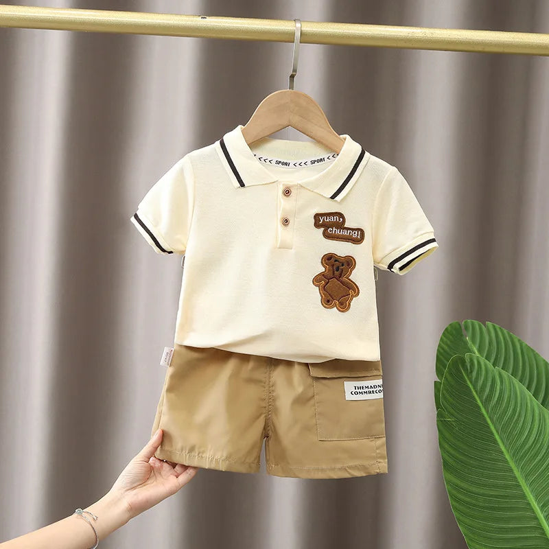 Baby Jungen Kleidung Set T-shirt + Shorts Kinder Jungen Sommer Kleidung Set Niedlichen Cartoon Baby Jungen Outfit Set Infant Kleinkind t-shirt Hosen