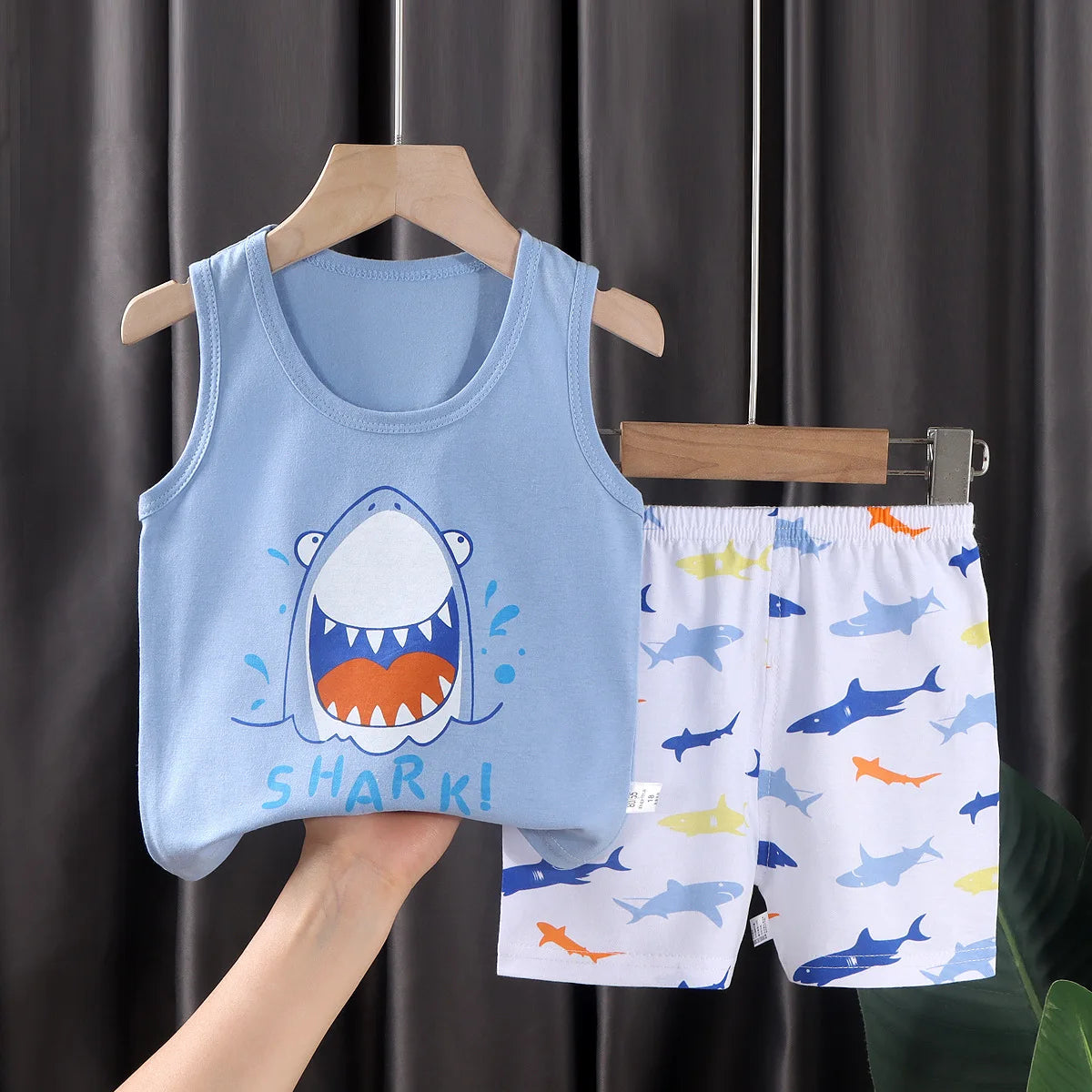 2 STÜCKE Kinder Sets Kinder Kleidung Weste Anzug Sommer Kinderkleidung baby Baumwolle T-Shirts Shorts Tank Top Jungen Mädchen Ärmellos