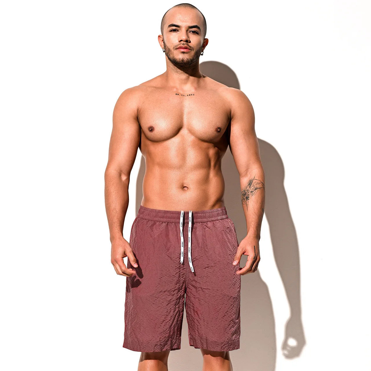 Desmiit Swimmear Men Swim Shorts Quick Dry Mens Beach Borard Surfing Sport Shorts Man Swimming Trunk Suit Lined Boardshorts