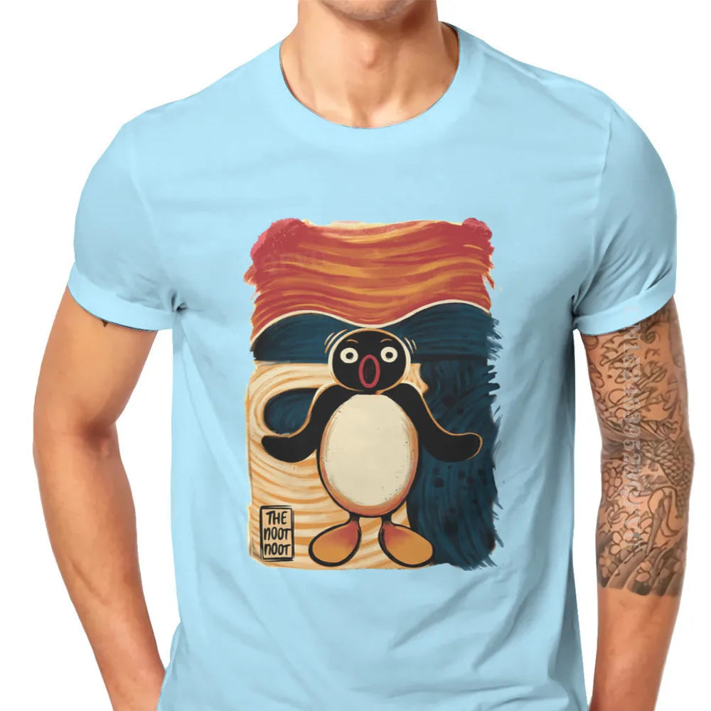 Noot Scream Hip Hop Tshirts Pingu Noot Pinga Penguin TV Printing Clothing Casual Men T Shirts Men Tee Special Gift Clothes mon