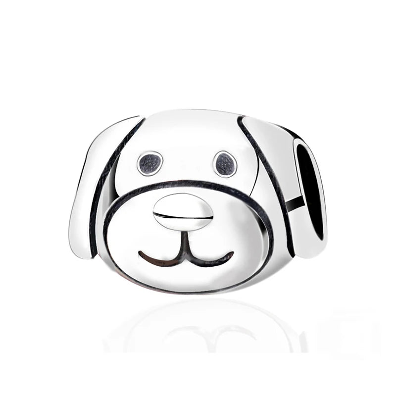 Original Silver Plated Charms For Women Love Pet Dog Cat Paw Print Pendant Beads Fit Pan Bracelets Necklaces DIY Luxury Jewelry