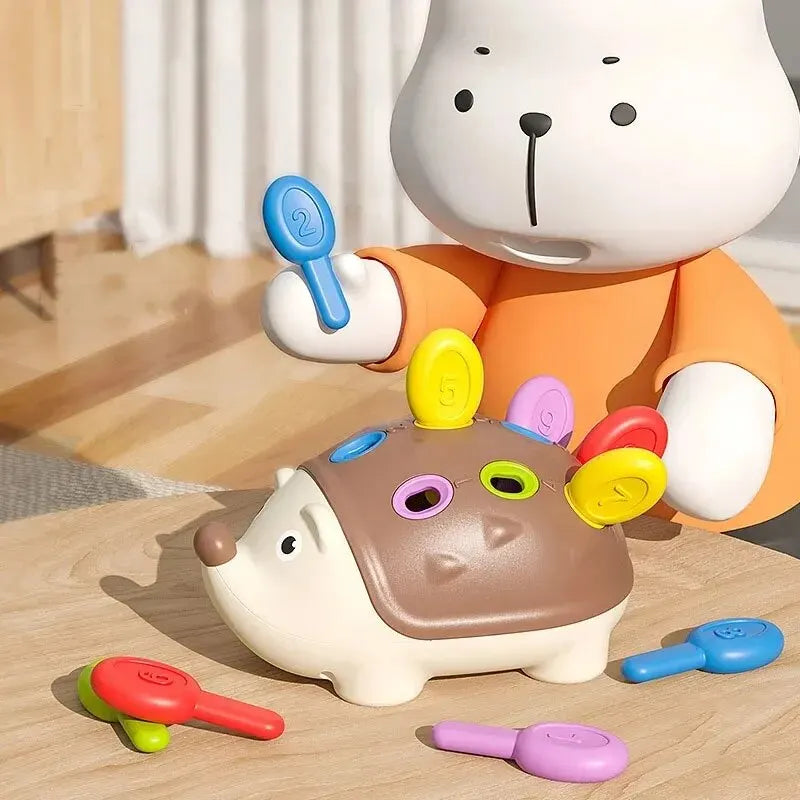 Montessori Baby-Igel-Spielzeug, Konzentrationstraining, Lernspielzeug, Feinmotorik, sensorisches Lernspielzeug für Kinder, Geburtstagsgeschenke