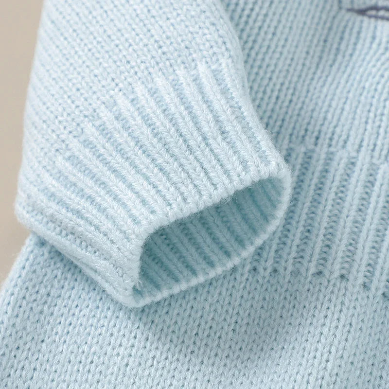 Newborn Baby Bodysuits Fashion Floral Embroideried Clothes 0-18m Winter Infant Girl Jumpsuit Long Sleeve Autumn Overalls Sweater
