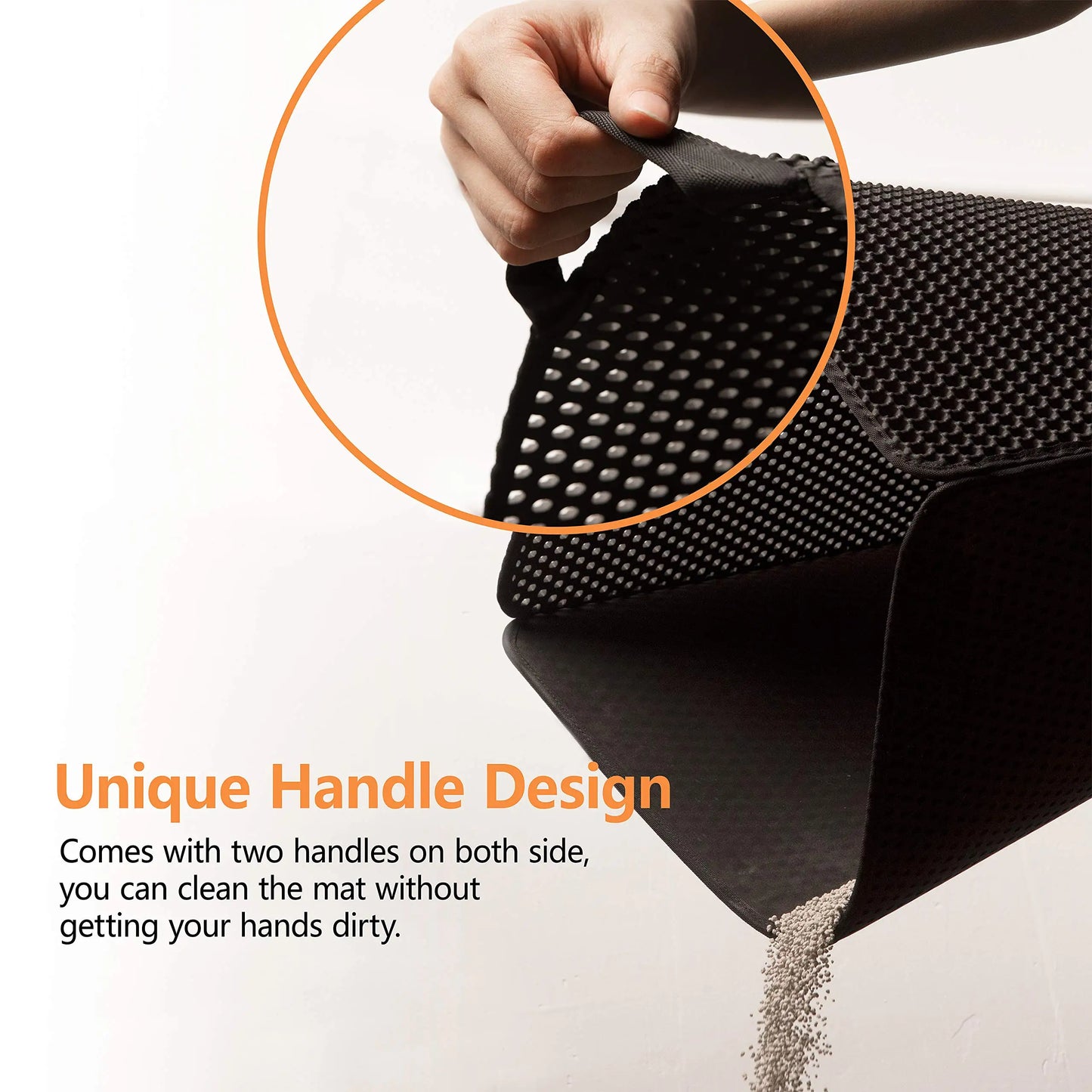 Katzenstreumatte aus EVA, doppellagig, wasserdicht, urindichte Auffangmatte, waschbar, leicht zu reinigen, rutschfeste Katzenstreu-Kratzunterlage