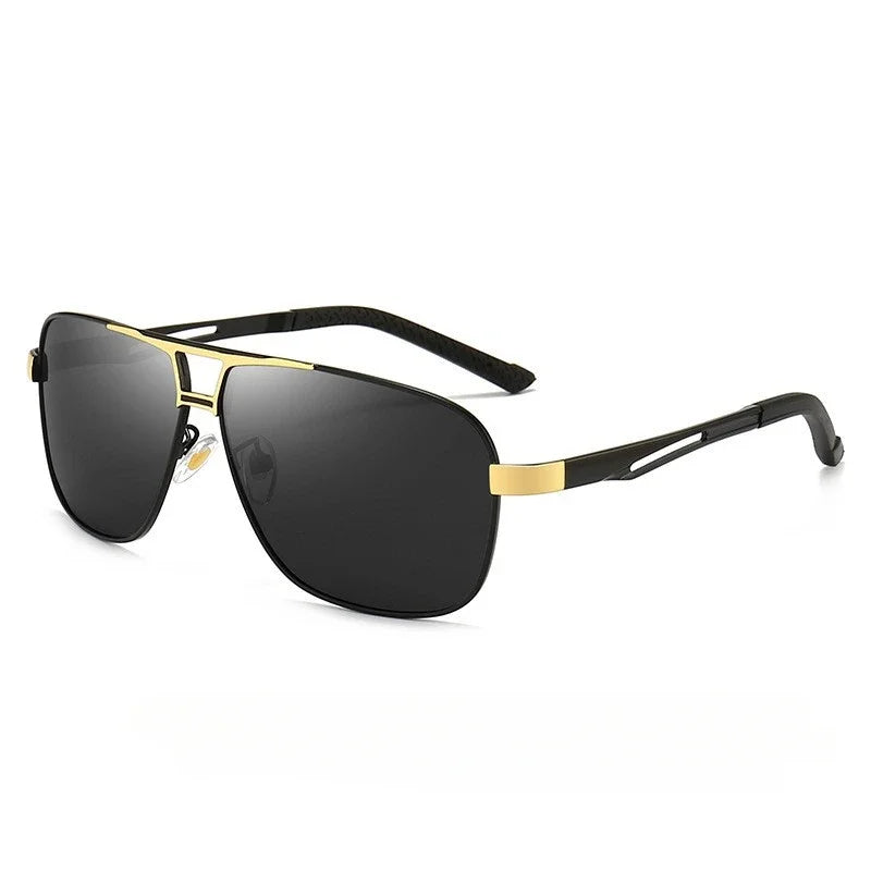 Aluminum Magnesium Square Polarized Photochromic Sunglasses Men Sun Glasses Safety Driving Oculos De Sol Masculino