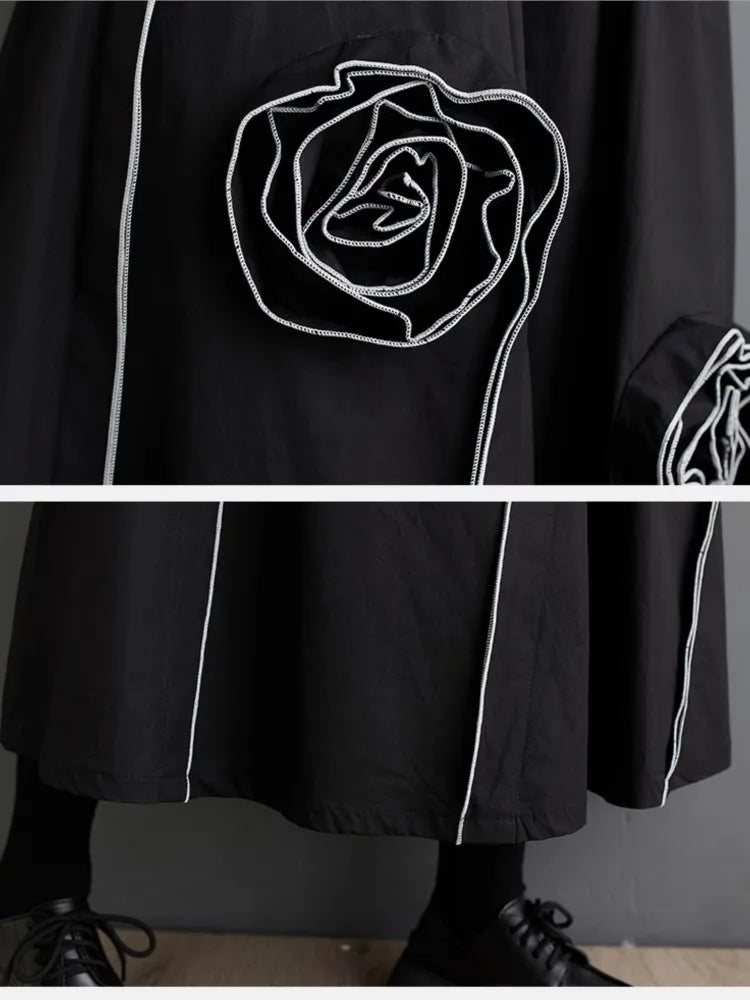 Oversized Spring 2 Two Piece Sets Women Flower Modis Ladies Shirts Tops Ruffle Pleated Korean Loose High Waist Woman Midi Skirts