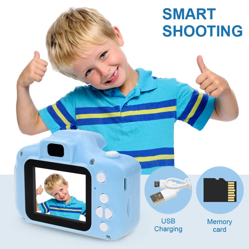 Mini Cartoon Photo Camera Toys 2 Inch HD Screen Children Digital Camera Video Recorder Toys for Kids Girls Gift