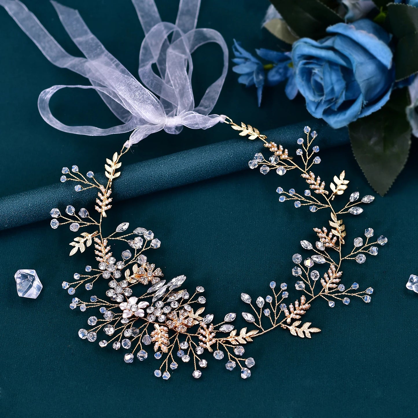 Wedding Accessories Golden Rhinestones Bridal Belts Female Belt Sash Ribbons Wedding Flower Bride's Dresses Bridesmaids SH235