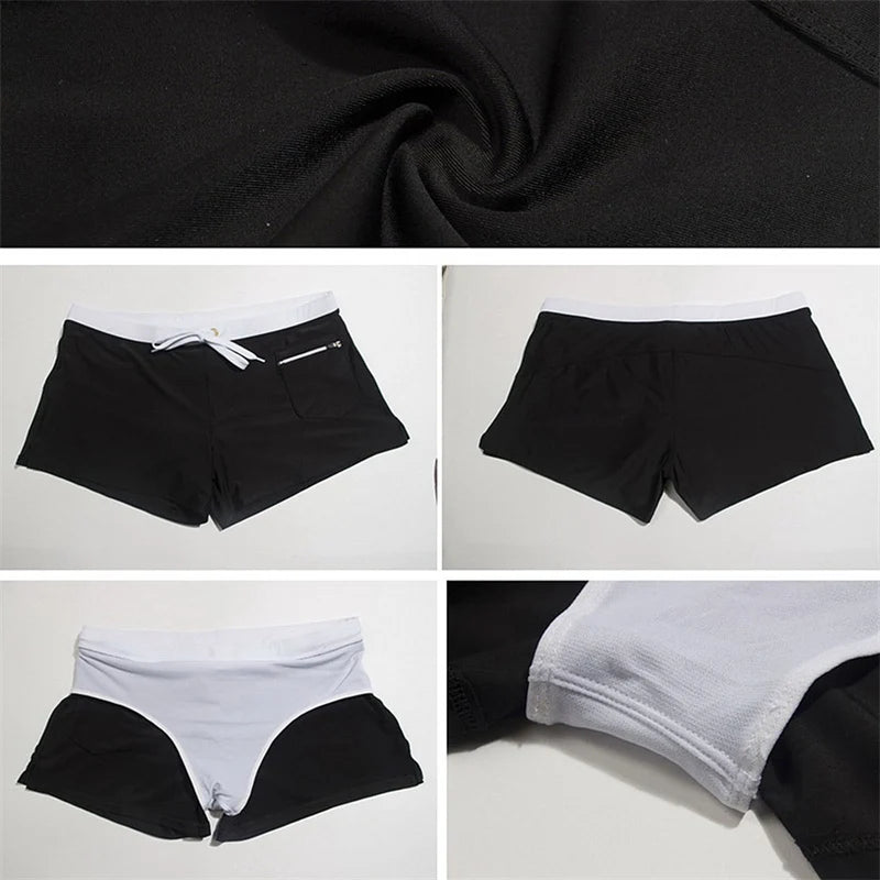 Men's Swim Trunks with Zipper Pocket Swimming Shorts with Mesh Liner Summer Quick Dry Stretchy Bathing Suit Swimsuit Swimwear