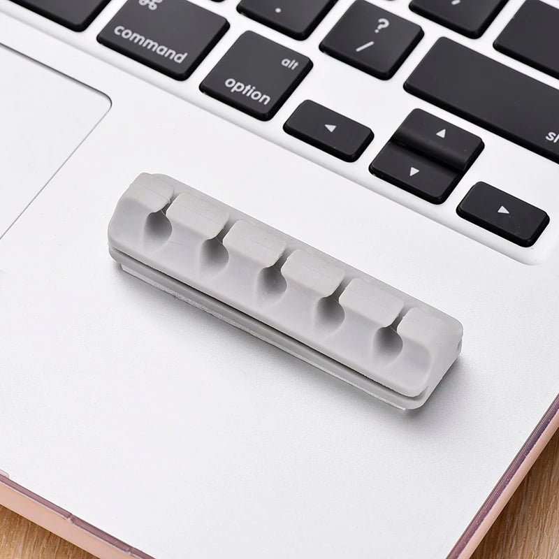 Desktop-Kabel-Organizer, USB-Clips, Desktop-Silikon-Kabel-Manager, Kabelhalter-Management für Datenleitung, Kopfhörer, Ohrhörer