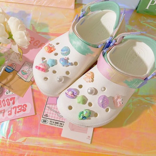 Shoe Accessories Pearl Shells Animals Cartoon Flower Buckle Holes Shoes