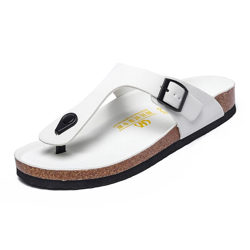 Mens Flip Flops Microfiber Leather Slippers Clogs Chanclas Hombre Chinelo Masculino Claquette Homme Summer Casual Shoes Big Size