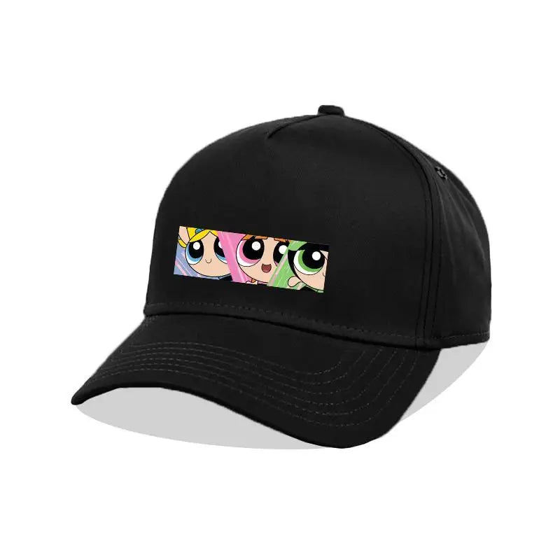 Powerpuff Girls Anime Women's Outdoor Hat Kawaii Fashion Summer Sun Protection Baseball Cap Adjustable Men's Classic Hip Hop Hat