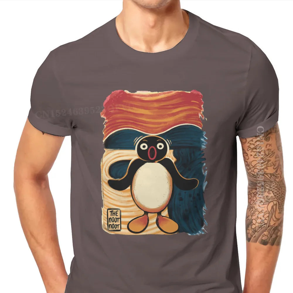 Noot Scream Hip Hop Tshirts Pingu Noot Pinga Penguin TV Printing Clothing Casual Men T Shirts Men Tee Special Gift Clothes mon