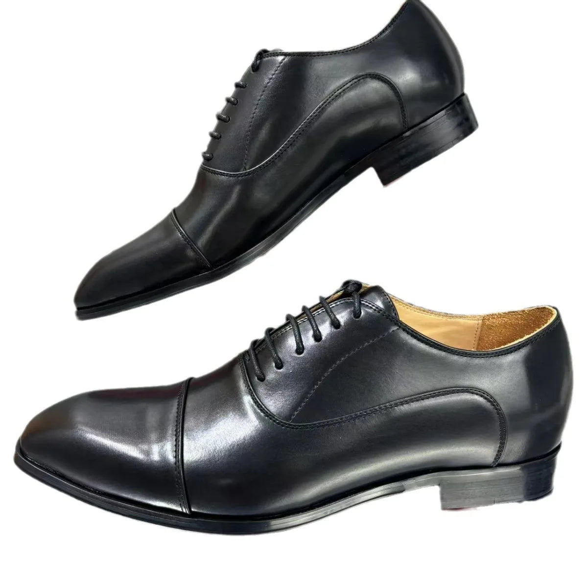 Classic Red Leather Men's Shoes Spring Casual Versatile Zapatos Mujer Business British Fashion Snerker Lace Up Leather Shoes