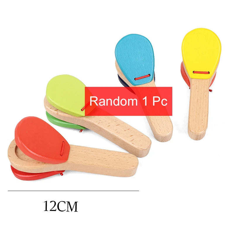 Holz-Musikinstrument-Spielzeug für Kinder Montessori-Lernspielzeug Baby-Rasseln Kinder-Musikalisches lustiges Spielzeug Geschenk für Jungen Mädchen