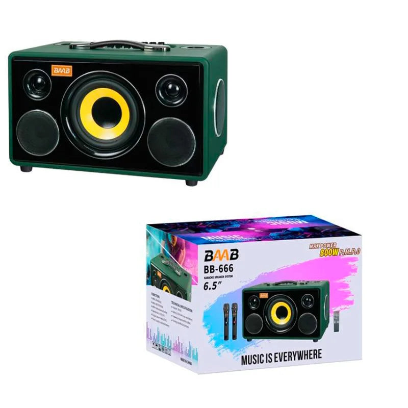 Professional High Power 8 "bass BT Retro Wooden Party Speakers Karaoke Home Theater Speakers With Microphone Sound
